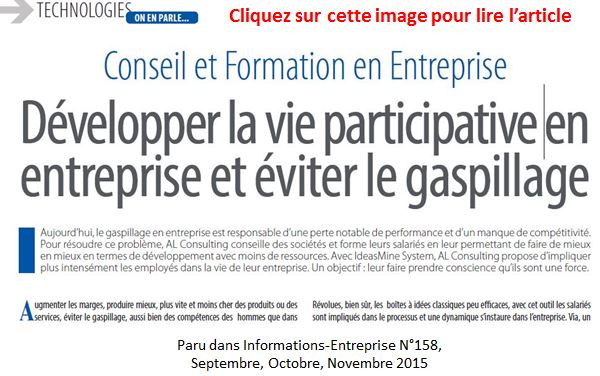 Article du magazine INFORMATIONS-ENTREPRISE